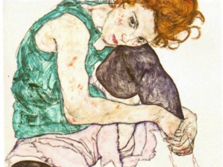 schiele-sitting-woman